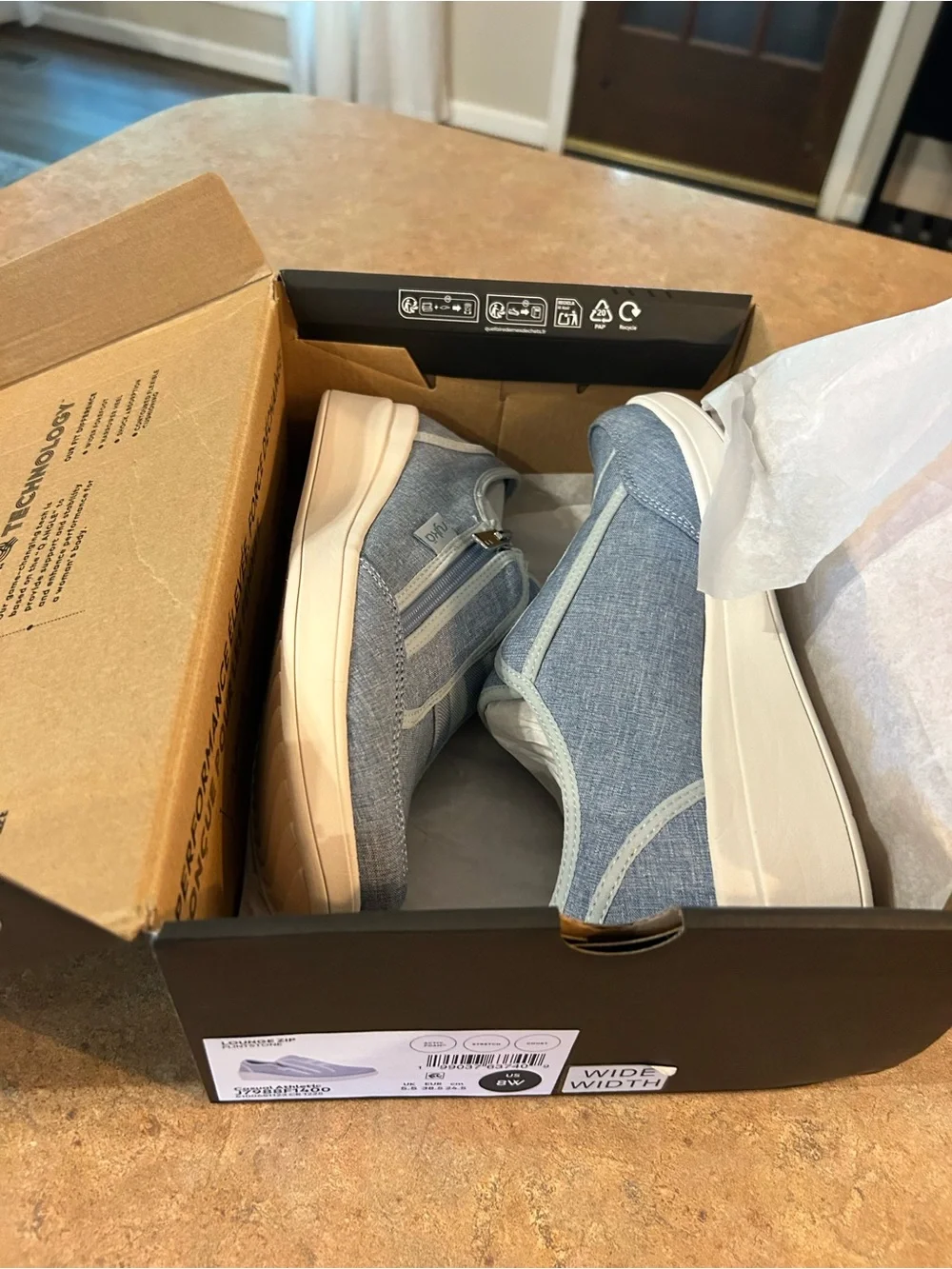 Ryka Light Blue Slip-On Athletic Shoe with White Sole